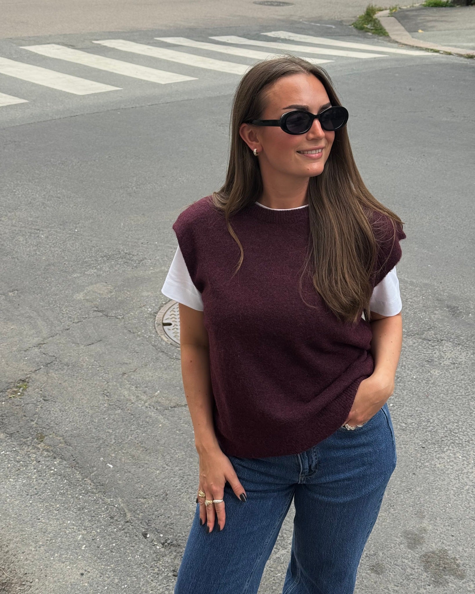 SLFLULU Knit Waistcoat - Fig